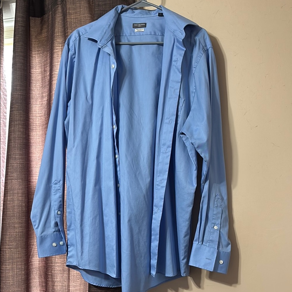 Van Heusen Blue Dress Shirt Classic Button-Down